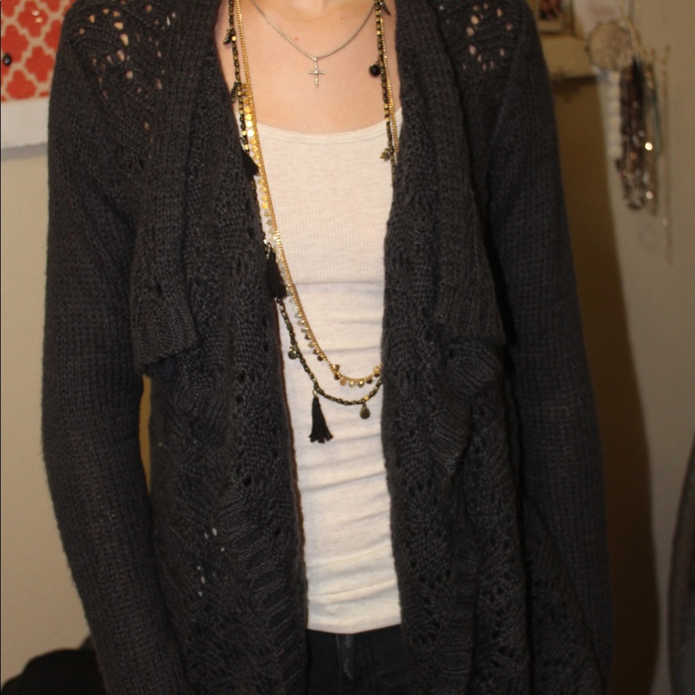 LOFT grey sweater/cardigan